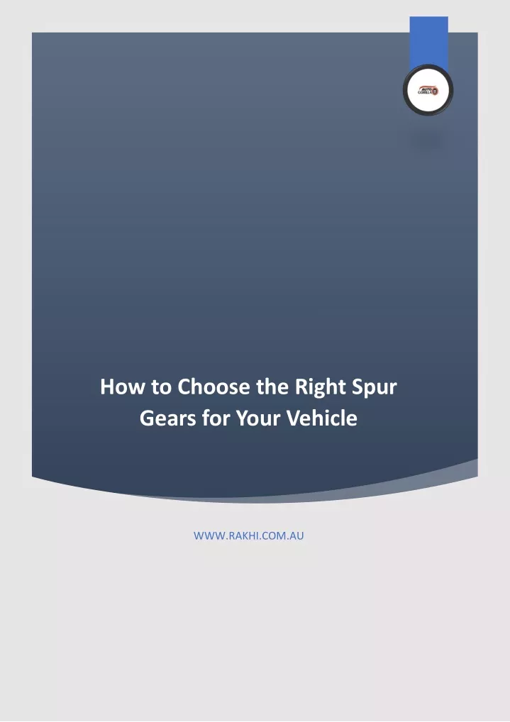 how to choose the right spur gears for your