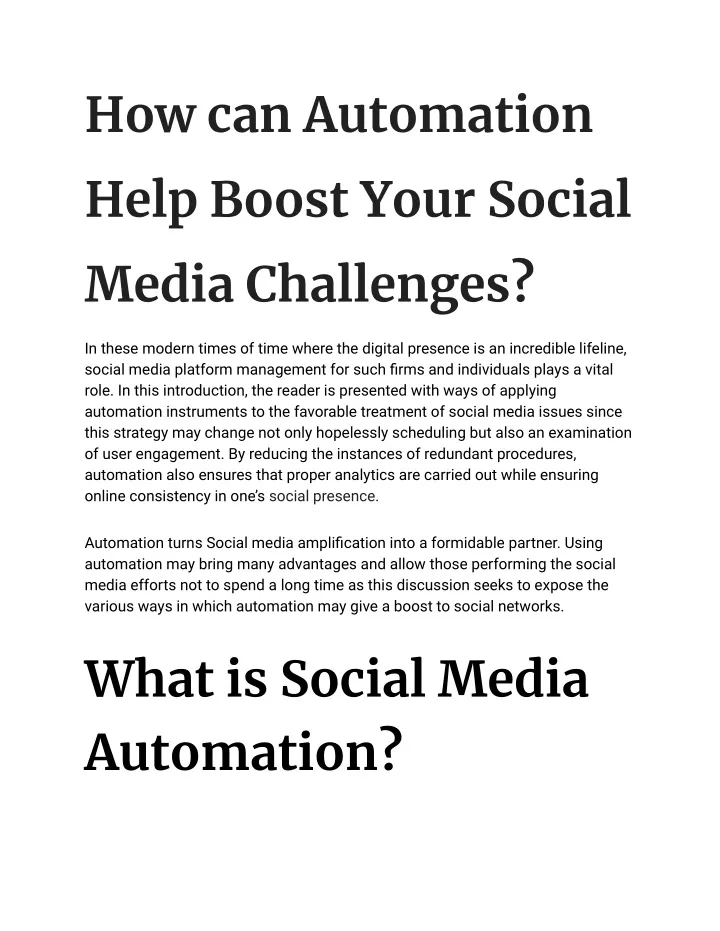 how can automation