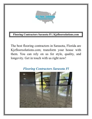 Flooring Contractors Sarasota Fl | Kjzfloorsolutions.com
