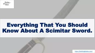 Everything That You Should Know About A Scimitar Sword