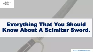 everything that you should know about a scimitar sword