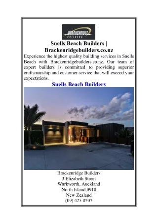 Snells Beach Builders  Brackenridgebuilders.co.nz