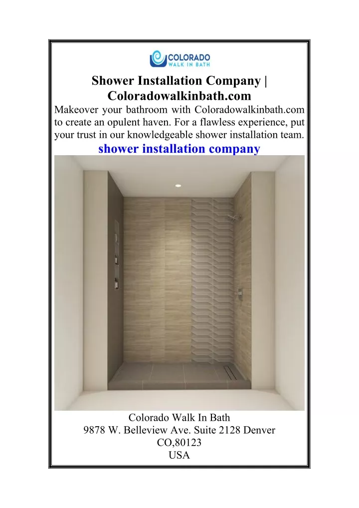 shower installation company coloradowalkinbath