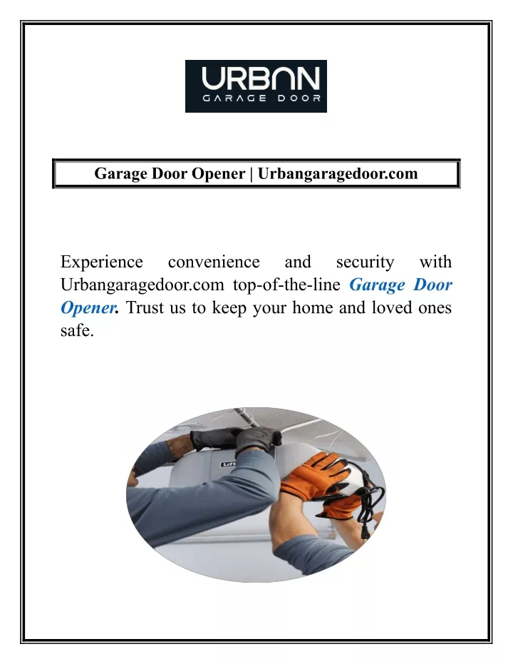 garage door opener urbangaragedoor com