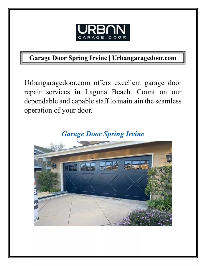 garage door spring irvine urbangaragedoor com