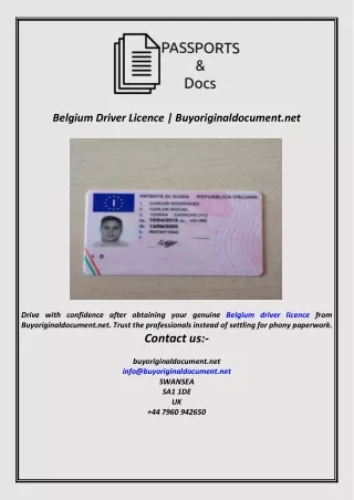 Belgium Driver Licence  Buyoriginaldocument.net