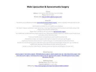Male Liposuction & Gynecomastia Surgery