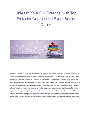 Unlock Your Potential with the Best Competitive Exam Books Online