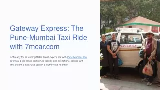 Seamless Travel: Pune to Mumbai Taxi
