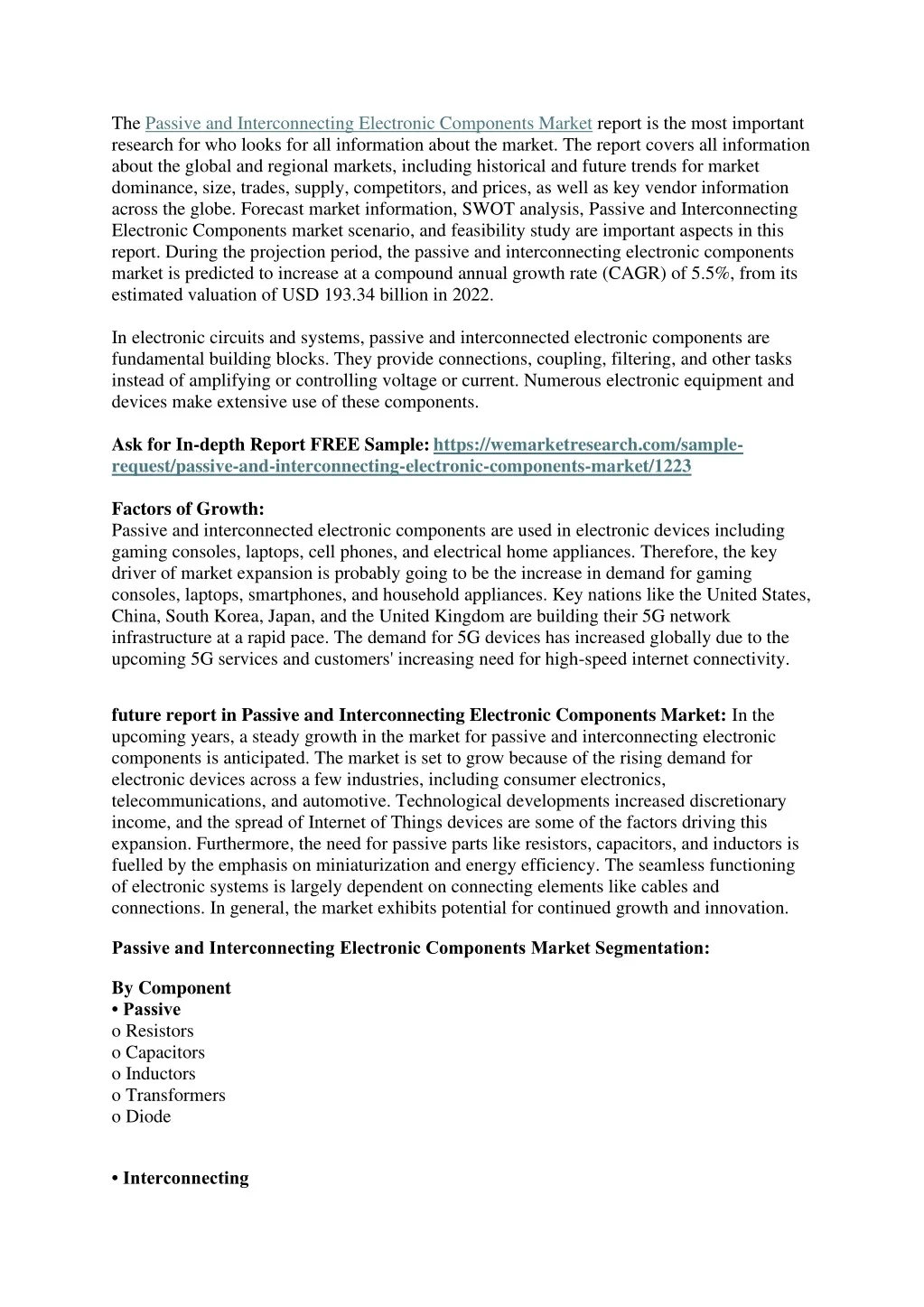 PPT - Passive and Interconnecting Electronic Components Market ...