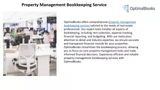 Property Management Bookkeeping Service
