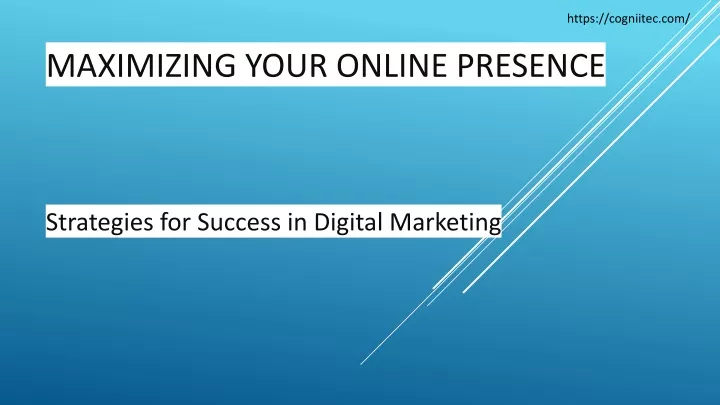maximizing your online presence