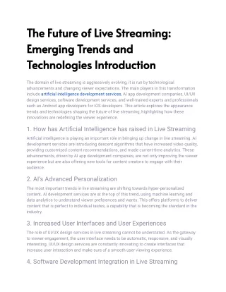 the future of live streaming emerging trends