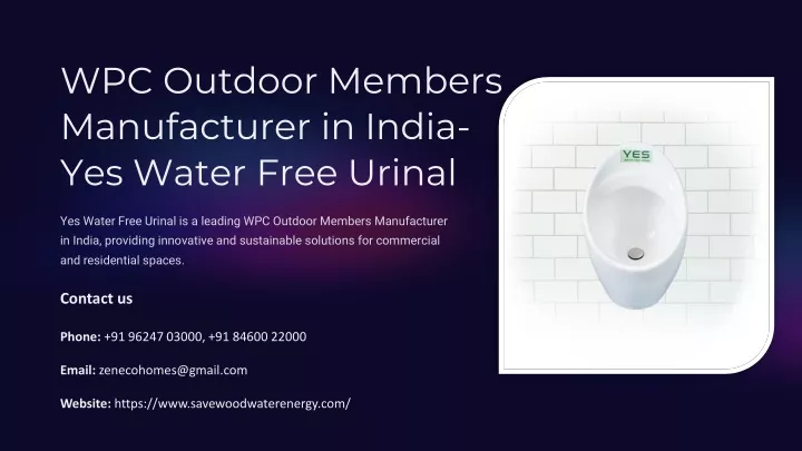 wpc outdoor members manufacturer in india