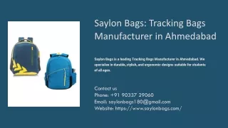 Tracking Bags Manufacturer in Ahmedabad, Best Tracking Bags Manufacturer in Ahme