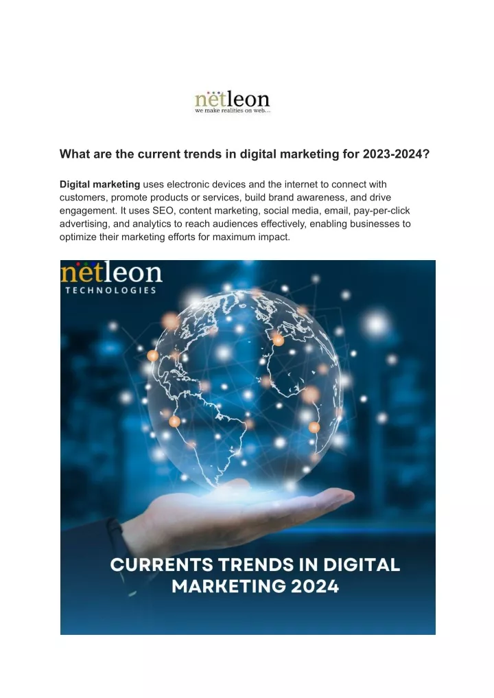 what are the current trends in digital marketing