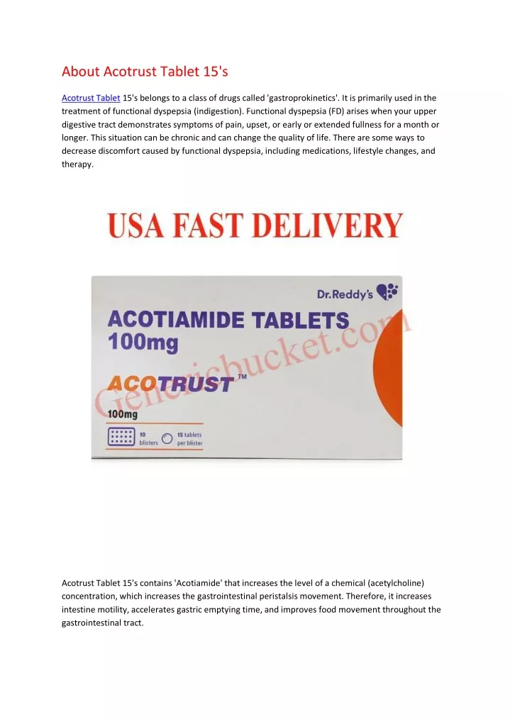 about acotrust tablet 15 s