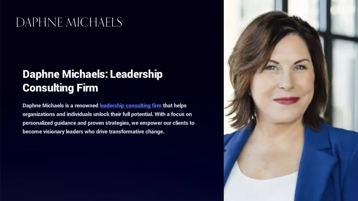 daphne michaels leadership consulting firm