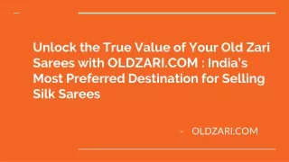 Sell Your Old Pure Zari Sarees | OLDZARI.COM