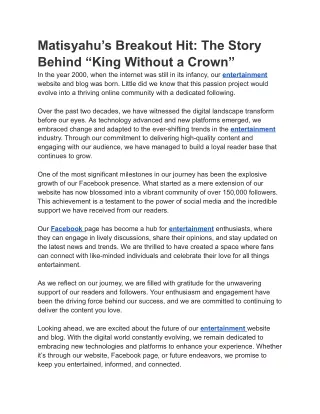 matisyahu s breakout hit the story behind king