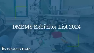 DMEMS Exhibitor List 2024