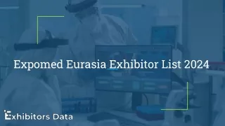 Expomed Eurasia Exhibitor List 2024