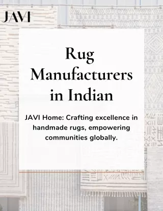 Exclusive Rugs by Javi Home | Manufacturer & Exporter