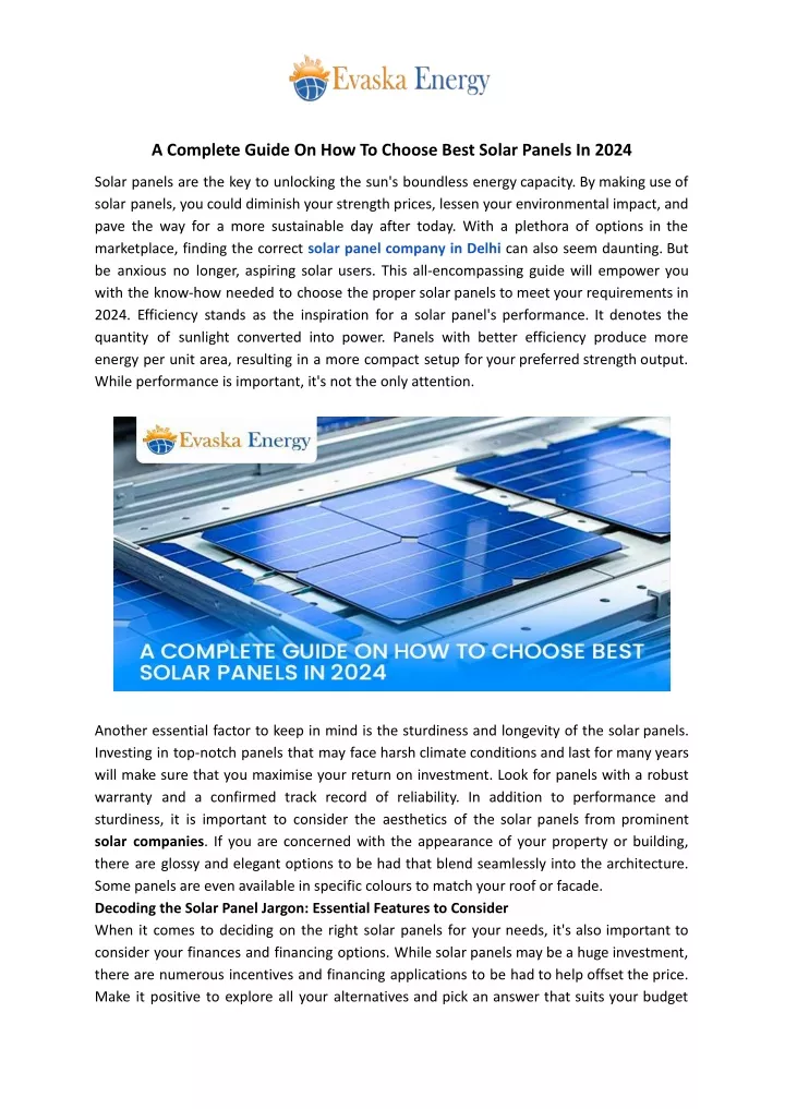 a complete guide on how to choose best solar