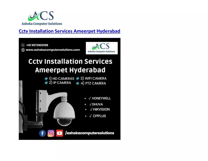 cctv installation services ameerpet hyderabad