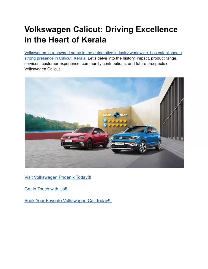 volkswagen calicut driving excellence