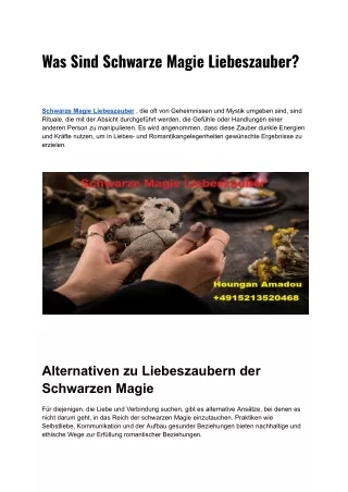 Was Sind Schwarze Magie Liebeszauber?