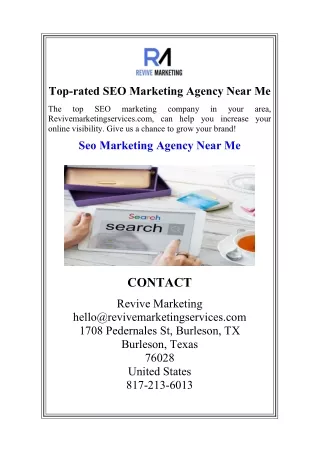 Top-rated SEO Marketing Agency Near Me