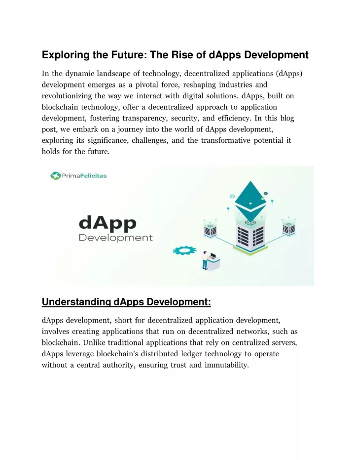 exploring the future the rise of dapps