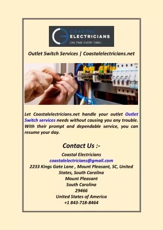 Outlet Switch Services  Coastalelectricians net