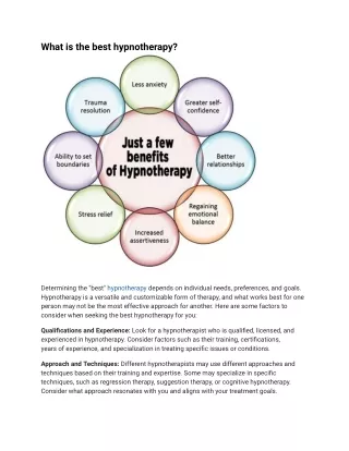 What is the best hypnotherapy