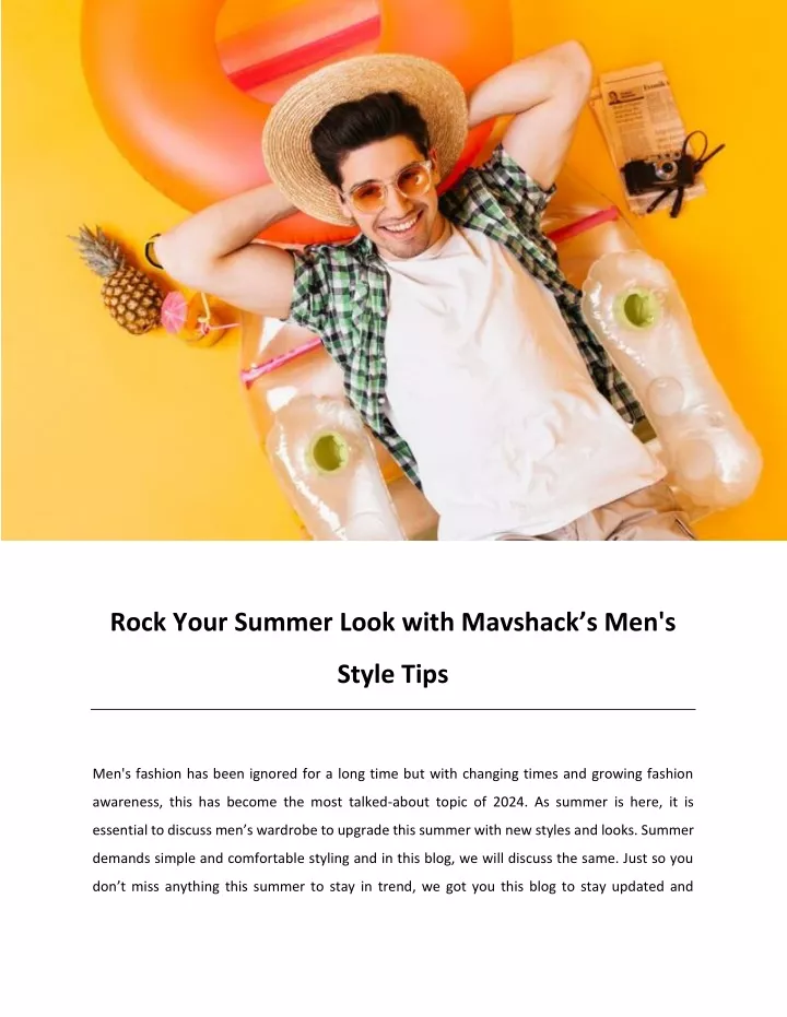 rock your summer look with mavshack s men s