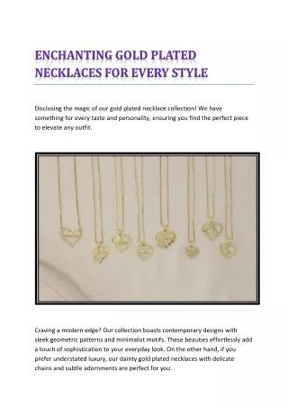 Enchanting Gold Plated Necklaces for Every Style (1)
