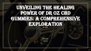 Dr Oz CBD Gummies