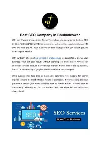 Best SEO Company in Bhubaneswar