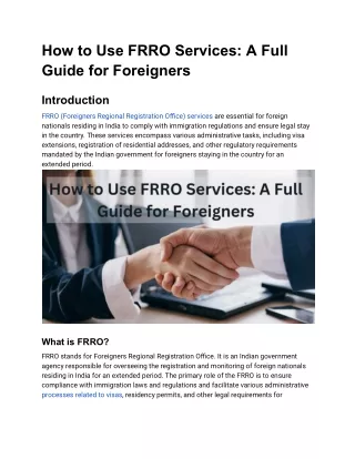 How to Use FRRO Services in Delhi_ A Full Guide for Foreigners (1)