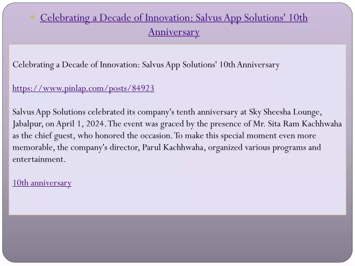 celebrating a decade of innovation salvus app solutions 10th anniversary