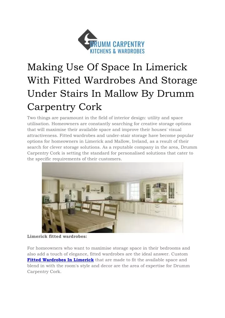 making use of space in limerick with fitted