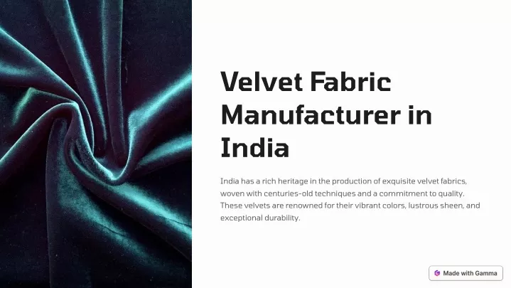 velvet fabric manufacturer in india