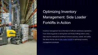 Optimizing Inventory Management_ Side Loader Forklifts in Action
