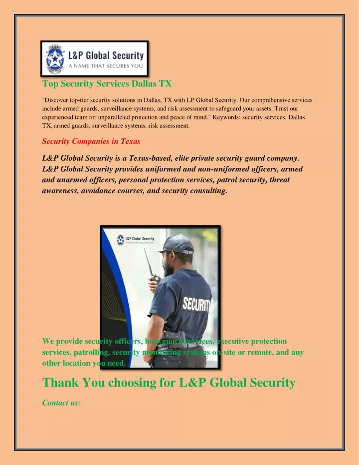 top security services dallas tx