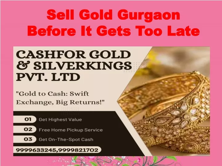 sell gold gurgaon before it gets too late