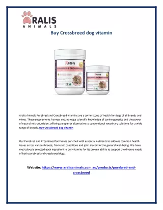Buy Crossbreed dog vitamin