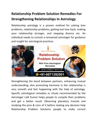 Relationship Problem Solution Remedies For Strengthening Relationships In Astrol