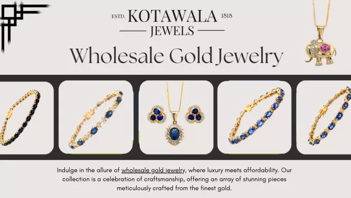indulge in the allure of wholesale gold jewelry