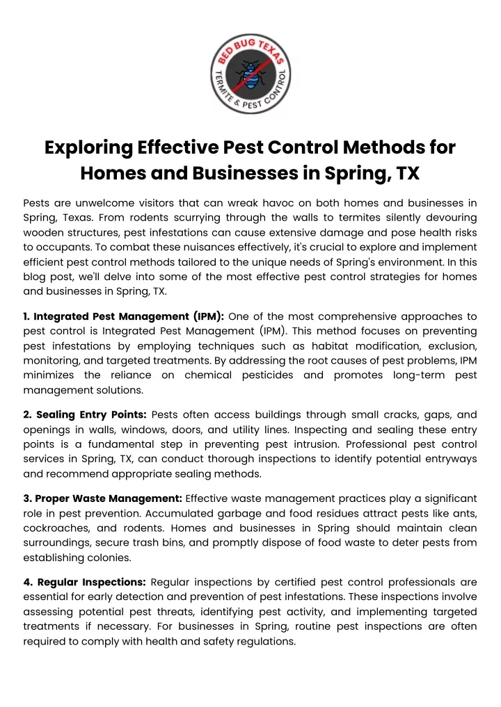 exploring effective pest control methods